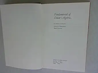 fundamentals of linear algebra 1st edition katsumi nomizu 007046880x, 978-0070468801
