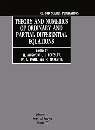 advances in numerical analysis 1st edition m ainsworth ,j levesley ,w a light ,m marletta 0198511930,