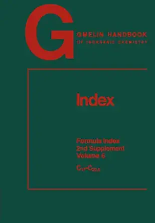 index formula index 2nd supplement volume 6 c17 c22 5 1st edition rainer bohrer ,helga hartwig ,renate