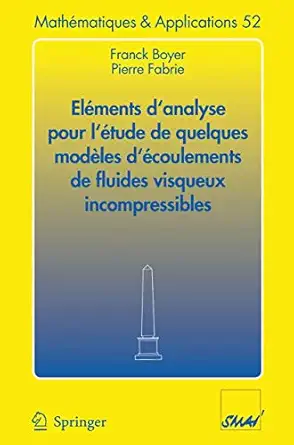 elaments danalyse pour latude de quelques moda les dacoulements de fluides visqueux incompressibles matiques