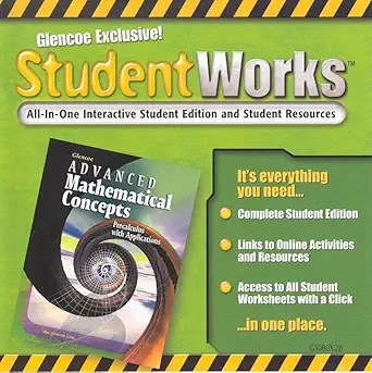advanced mathematical concepts precalculus with applications studentworks cd rom 1st edition mcgraw hill
