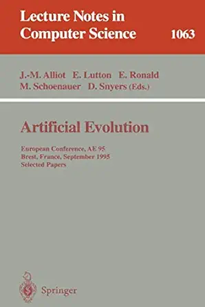 artificial evolution european conference ae 95 brest france september 4 6 1995 selected papers 1st edition