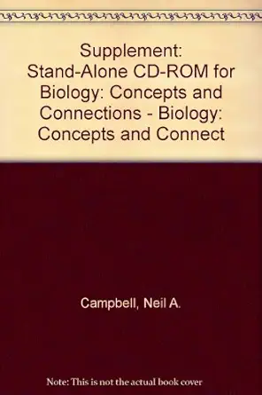 supplement stand alone cd rom for biology concepts and connections biology concepts and connect 1st edition