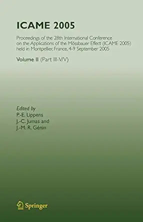 icame 2005 proceedings of the 28th international conference on the applications of the ma ssbauer effect held