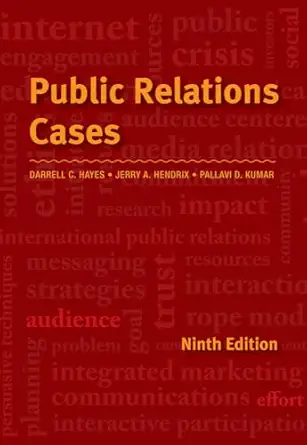 public relations cases 1st edition jerry hendrix ,darrell hayes ,pallavi kumar 1111344426, 978-1111344429