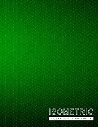 isometric graph paper notebook green creative 3d graph paper 1/4 inch equilateral triangle engineer notebook