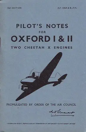 airspeed oxford i and ii pilots notes 1st edition air ministry 0859790010, 978-0859790017