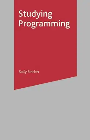 studying programming 1st edition sally fincher 1403946876, 978-1403946874
