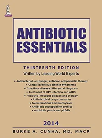 antibiotic essentials 2014 1st edition m d cunha, burke a 9351523462, 978-9351523468