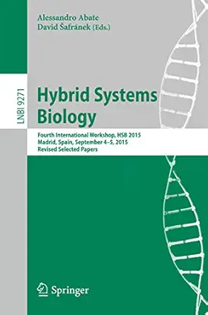 hybrid systems biology fourth international workshop hsb 2015 madrid spain september 4 5 2015 revised