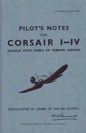 chance vought corsair i iv pilots notes 1st edition air ministry 0859790711, 978-0859790710