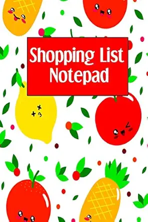 shopping list notepad weekly grocery planner notebook favorite healthy recipe ingredients journal for adults