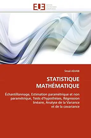 statistique matha matique a chantillonnage estimation paramatrique et non paramatrique tests dhypotha ses
