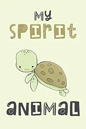 my spirit animal sea turtle gifts for women lined notebook featuring a sea turtle on a pink background 1st