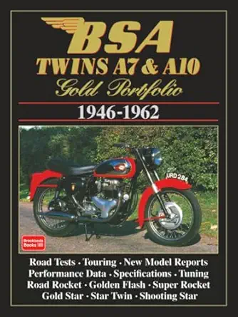 bsa twins a7 and a10 gold portfolio 1946 1962 road test book 1st edition brooklands books ltd 1855203367,