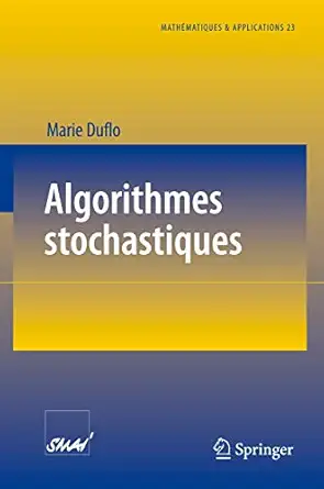 algorithmes stochastiques matiques et applications 23 1st edition marie duflo 3540606998, 978-3540606994