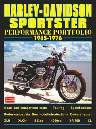 harley davidson sportsters perfomance portfolio 1965 1976 road test book 1st edition brooklands books ltd