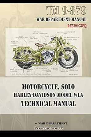 motorcycle solo harley davidson model wla technical manual 1st edition war department 1937684911,