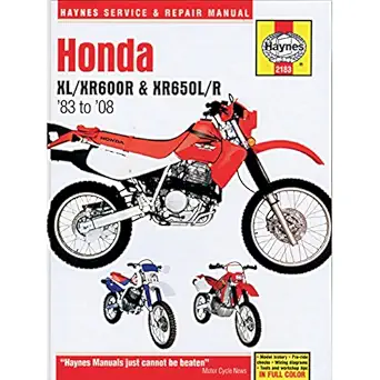 honda xl/xr600r and xr650l/r 1983 2008 1st edition editors haynes 1563927144, 978-1563927140