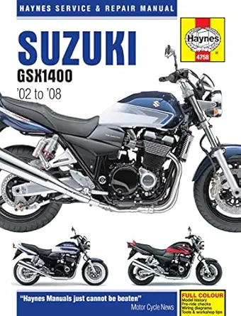 suzuki gsx 1400 02 to 08 haynes service and repair manual 1st edition editors of haynes manuals 1844258807,