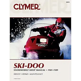 clymer ski doo snowmobile shop manual 1985 1989 service repair maintenance 1st edition penton staff