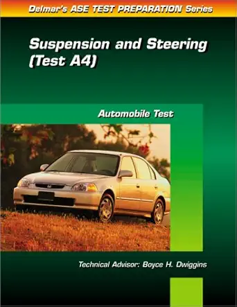 automobile test suspension and steering 1st edition boyce h dwiggins 0766805522, 978-0766805521