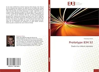 prototype 834 s2 a tude dun cha ssis tubulaire 1st edition francesco greco 6131587361, 978-6131587368