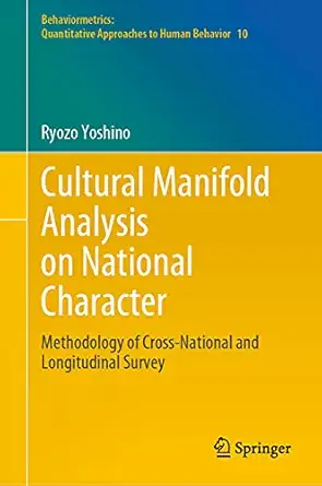 cultural manifold analysis on national character methodology of cross national and longitudinal survey 1st