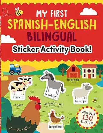 my first spanish english bilingual sticker activity book 1st edition sam hutchinson ,vicky barker ,rosa mara