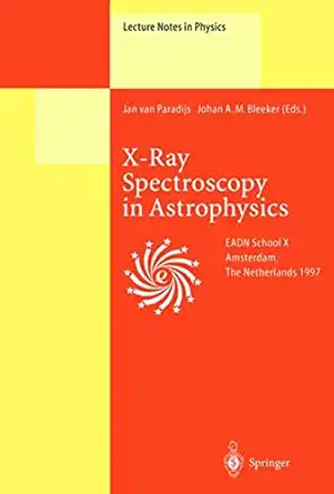 x ray spectroscopy in astrophysics lectures held at the astrophysics school x organized by the european
