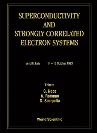 superconductivity and strongly correlated electron systems amalfi italy 14 16 october 1993 1st edition c noce