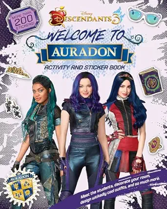 welcome to auradon a descendants 3 sticker and activity book 1st edition bill scollon 1368049559,
