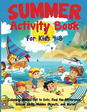 summer activity book for kids 4 8 1st edition blue wave press 1647901367, 978-1647901363