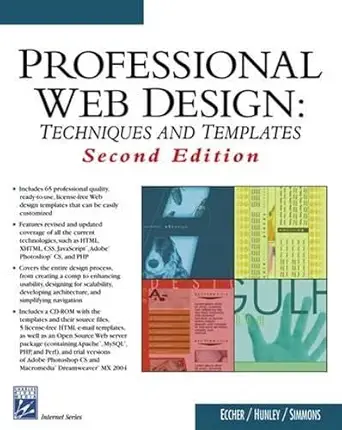 professional web design techniques and templates 1st edition clint eccher ,eric hunley ,erik simmons