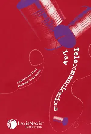 telecommunications law 1st edition ian lloyd ,david mellor 0406947996, 978-0406947994