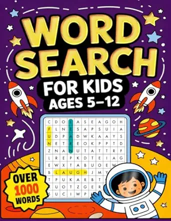 word search for kids ages 5 12 activity book puzzles educational games for children 2 different age ranges