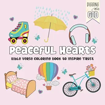 peaceful hearts bible verse coloring book to inspire trust bold and simple illustrations with scriptures that