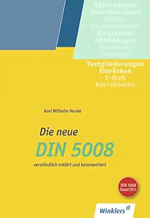 die neue din 5008 scha 1/4lerbuch 1st edition henke karl wilhelm 3804572928, 978-3804572928