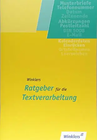 winklers ratgeber fa 1/4r die textverarbeitung nach din 5008 scha 1/4lerbuch 1st edition hans lambrich ,klaus