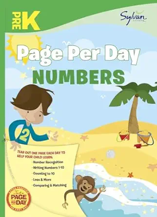 pre k page per day numbers number recognition writing numbers 1 10 counting to 10 less and more comparing and