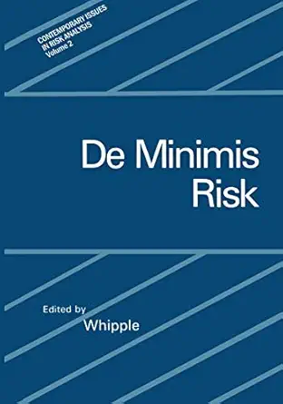 de minimis risk 1st edition chris whipple 0306425300, 978-0306425301