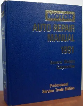 motor auto repair manual general motors corporation 1988 1991/professional service 1st edition motor