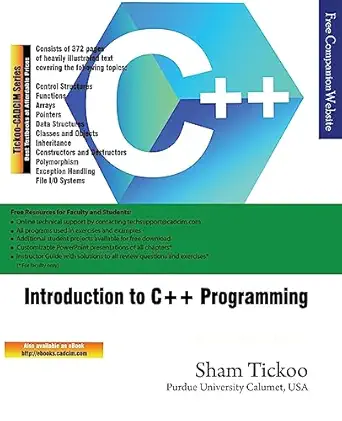 introduction to c++ programming 1st edition prof sham tickoo purdue univ 1942689284, 978-1942689287