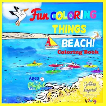 beach coloring book fun coloring things 1st edition darcy neils 0998919403, 978-0998919409