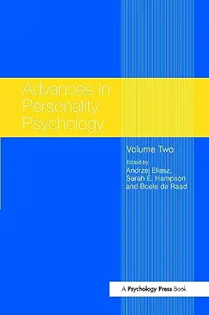 advances in personality psychology volume ii 1st edition andrzej eliasz ,sarah hampson ,boele de raad
