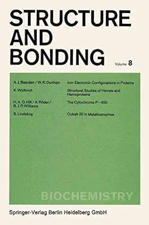 biochemistry 1st edition a j bearden ,w r dunhamk wa 1/4thrichh a o hilla roderr j p williamss lindskog