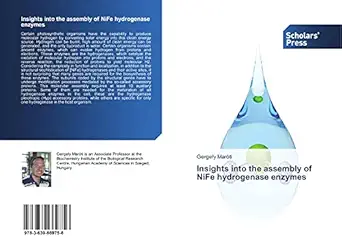 insights into the assembly of nife hydrogenase enzymes 1st edition gergely mara ti 3639669754, 978-3639669756