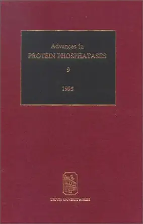 advances in protein phosphatases 1st edition wilfried merlevede 9061866987, 978-9061866985