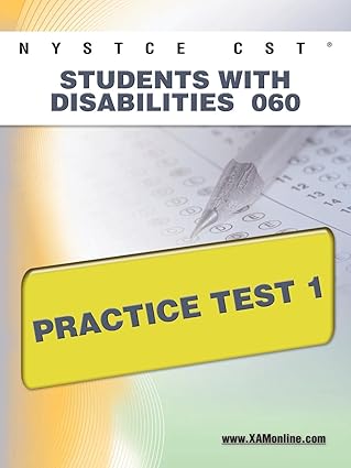 nystce cst students with disabilities 060 practice test 1 1st edition sharon wynne 1607872315, 978-1607872313