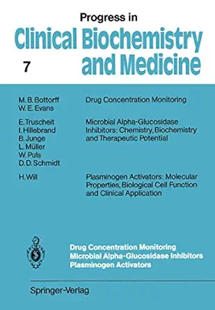 drug concentration monitoring microbial alpha glucosidase inhibitors plasminogen activators 1st edition